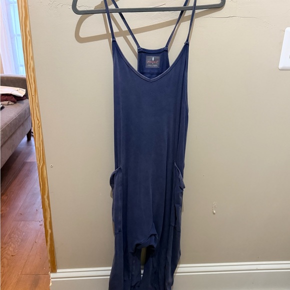 FP Movement by Free People Pants - FP Movement by Free People Navy Blue Strappy Jumpsuit Romper